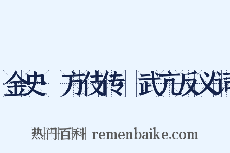 金史·方伎传·武亢反义词是什么意思的图片